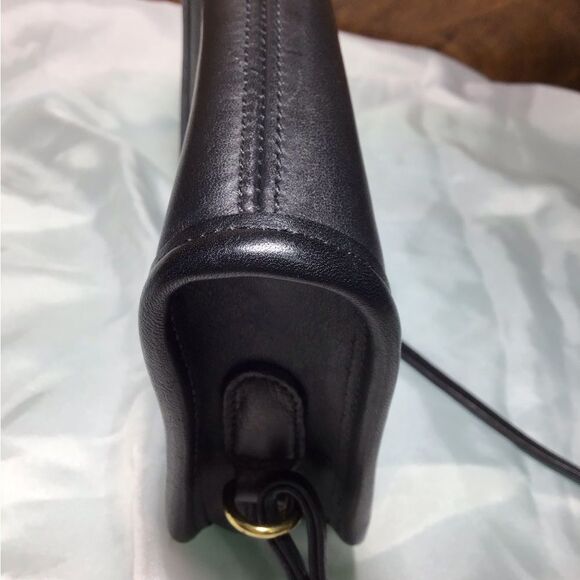 Vintage Black Coach Abbie 9017 Crossbody Zip Bag Leather Mini Crossbody Bag - Picture 10 of 14